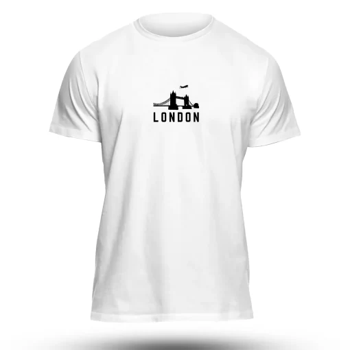 London Bridge Tower Round Neck Half Sleeve Travel T-Shirt - Image 2